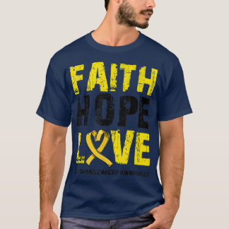 T-shirt Faith Hope Love Childhood Cancer Awareness1644