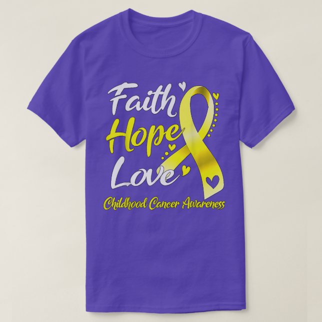 T-shirt Faith Hope Love Childhood Cancer Awareness1650 (Design devant)