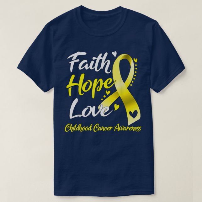 T-shirt Faith Hope Love Childhood Cancer Awareness1654 (Design devant)