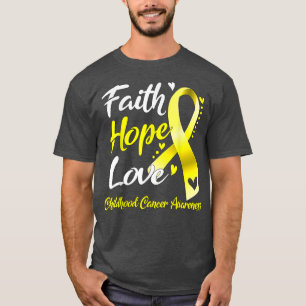 T-shirt Faith Hope Love Childhood Cancer Awareness 1643