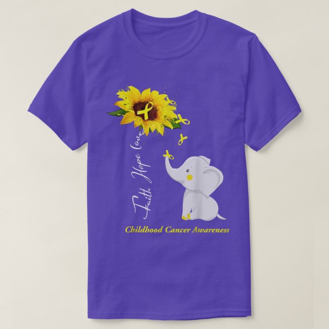 T-shirt Faith Hope Love Childhood Cancer Awareness 1651 (Design devant)