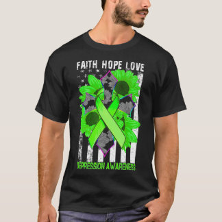 T-shirt Faith Hope Love Crossing Depression Awareness