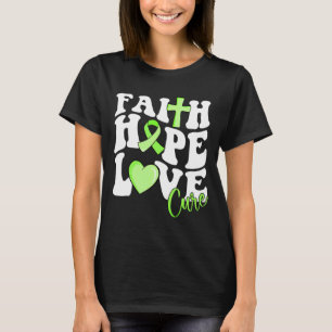 T-shirt Faith Hope Love Cure Lime Green Ribbon Lymphoma Wa