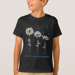 T-shirt Faith Hope Love Daisy Prévention du suicide Sensib