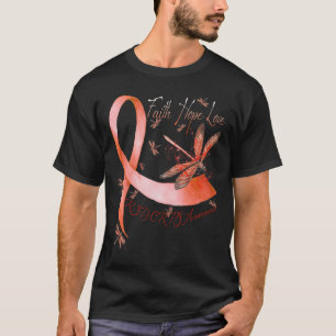 T-shirt Faith Hope Love Dragonfly Rsd Crps Sensibilisation