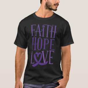 T-shirt Faith Hope Love - Fibromyalgie Sensibilisation P