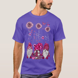 T-shirt Faith Hope Love Gnome Ribbon Cancer du sein