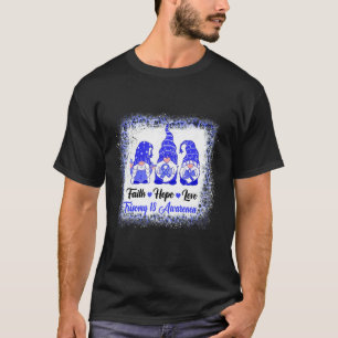 T-shirt Faith Hope Love Gnomes Trisomy 18 Sensibilisation