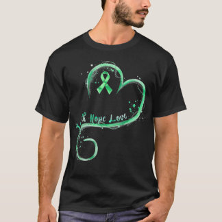T-shirt Faith Hope Love Green Ribbon Mental Health Award