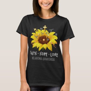 T-shirt Faith Hope Love Melanoma Awareness Support Melanom