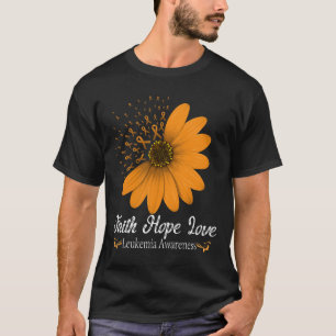 T-shirt Faith Hope Love Orange Ribbon Blood Cancer Support