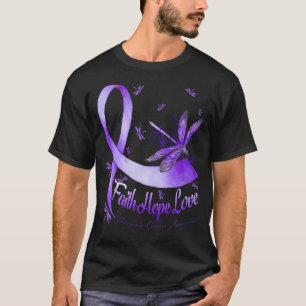 T-shirt Faith Hope Love Pancréatic Cancer Awareness Dragon