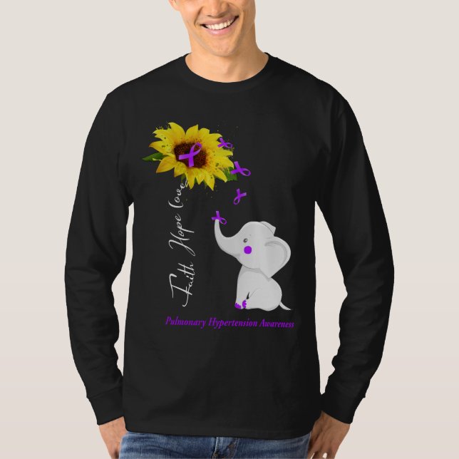 T-shirt Faith Hope Love Pulmonary Hypertension Sensibilisa (Devant)