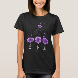 T-shirt Faith Hope Love Purple Sunflower Overdose Awards