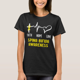 T-shirt Faith Hope Love Spina Bifida Sensibilisation