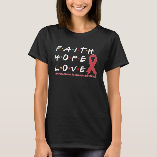 T-shirt Faith Hope Love Von Willebrand (Devant)