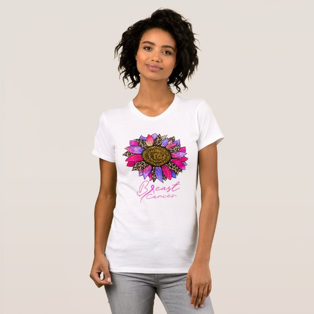 T-shirt Faith Hope Survivante Sensibilisation au cancer du (Devant entier)