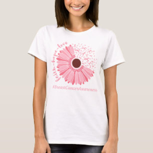 T-shirt Faith Love Hope ruban de cancer de fleur marguerit