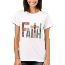 Faith mignon Versets de la Bible Colorée Typograph