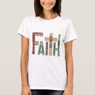 T-shirt Faith mignon Versets de la Bible Colorée Typograph