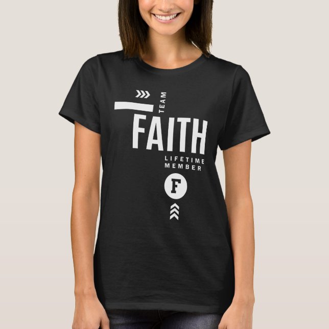 T-shirt Faith Nom personnalisé Cadeau Anniversaire (Devant)