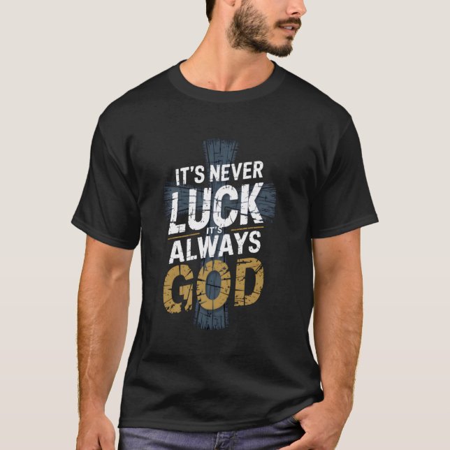 T-shirt Faith Over Chance Inspirational Statement Tee (Devant)