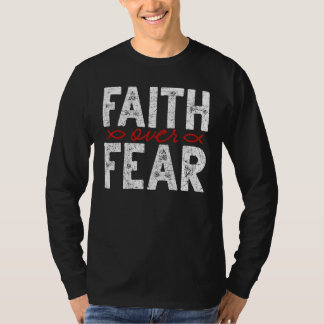 T-shirt Faith Over Fear Jesus Christ Savior God Christian 