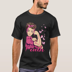 T-shirt Faith Rosie Riveter Sensibilisation au cancer du s