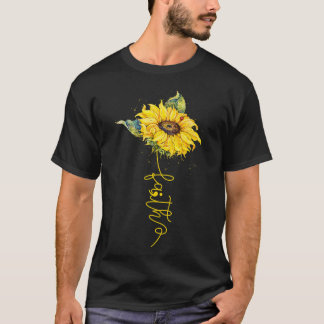 T-shirt Faith Sunflower Semicolon Prévention du suicide