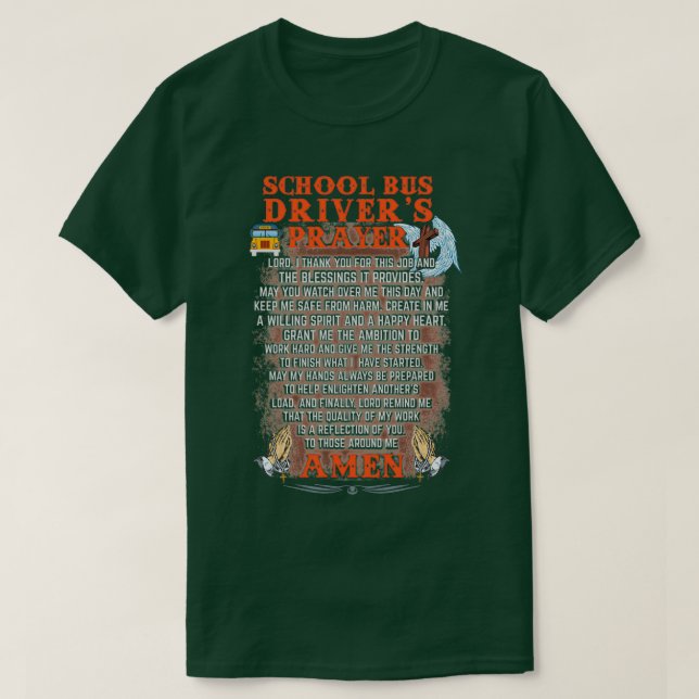 T-shirt Faithful School Bus Driver (Design devant)