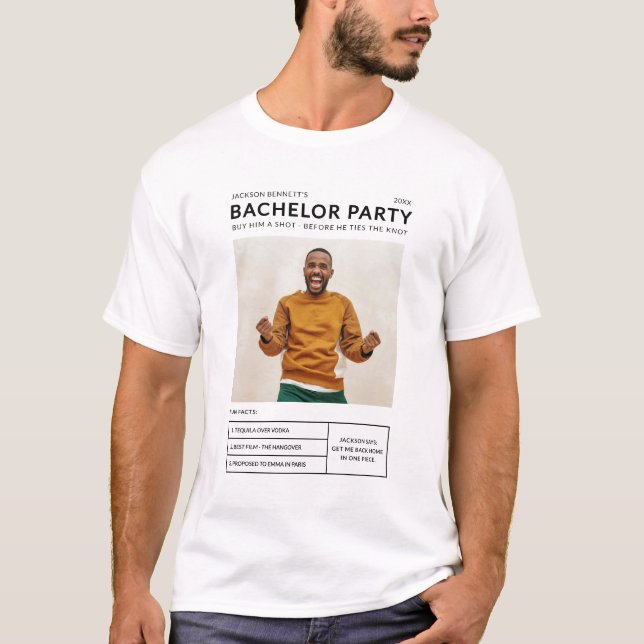 T-shirt Faits amusants de photo de soirée d'enterrement de (Devant)