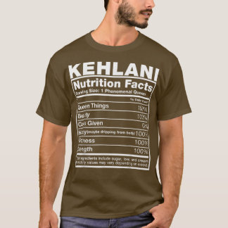 T-shirt Faits nutritionnels de KehlaniNom de Kehlani Anniv