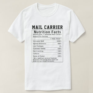 T-shirt Faits nutritionnels drôles de facteur humour de fa