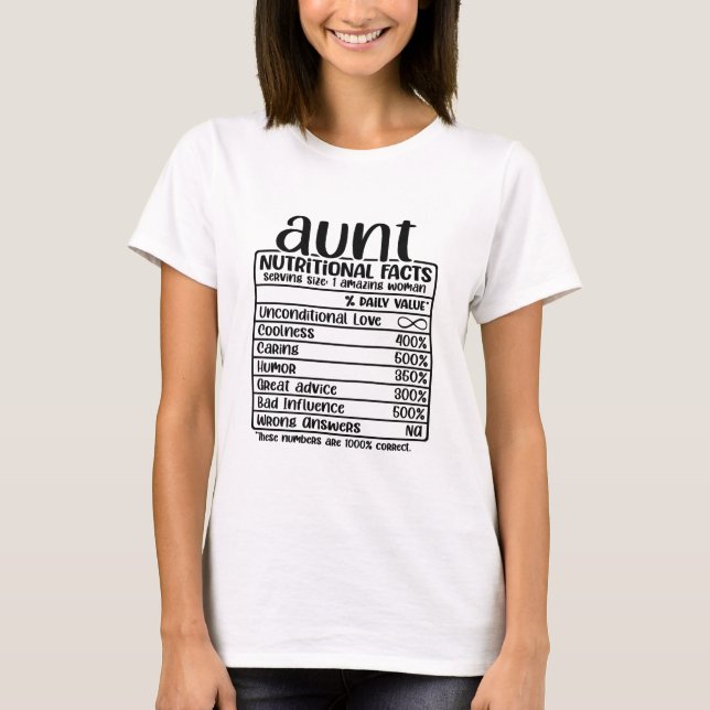 T-shirt Faits nutritionnels non significatifs (Devant)