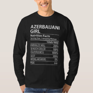T-shirt Faits nutritionnels pour femmes Azerbaïdjanaises A