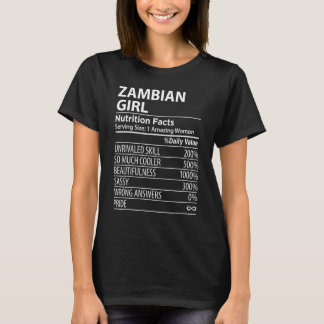 T-shirt Faits Nutritionnels pour Femmes Zambiennes