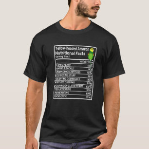 T-shirt Faits nutritionnels sur les perroquets I Amazone à