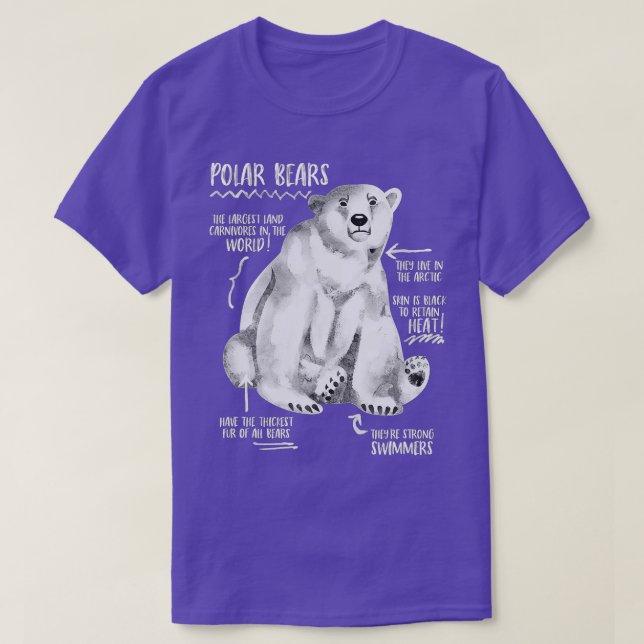T-shirt Faits tendance de l'ours polaire (Design devant)
