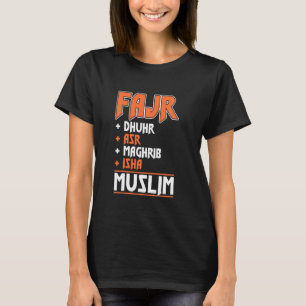 T-shirt Fajr Dhuhr Asr Maghrib Isha Musulman Prière Isl
