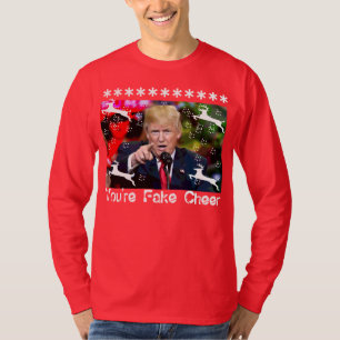 T-shirt Fake Cheval, Donald Trump Chemise de Noël laid