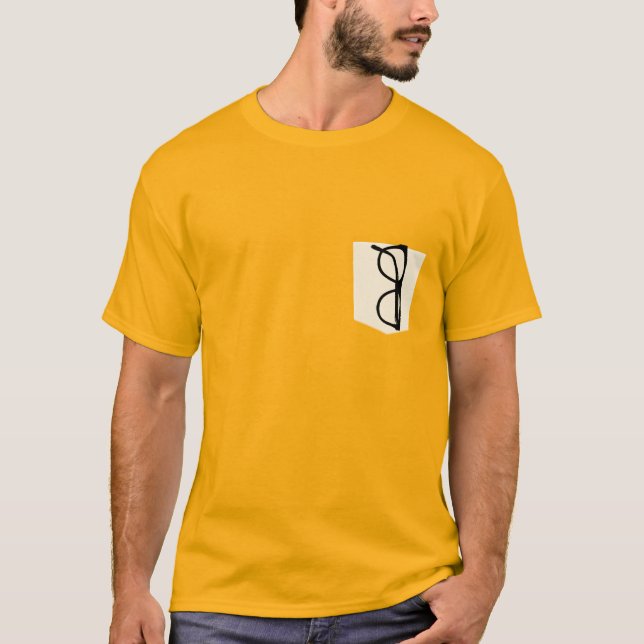 T-shirt Fake Fake Pocket Tee avec lunettes design (Devant)