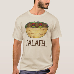 T-shirt Falafel farci Pita sandwich Méditerranéen
