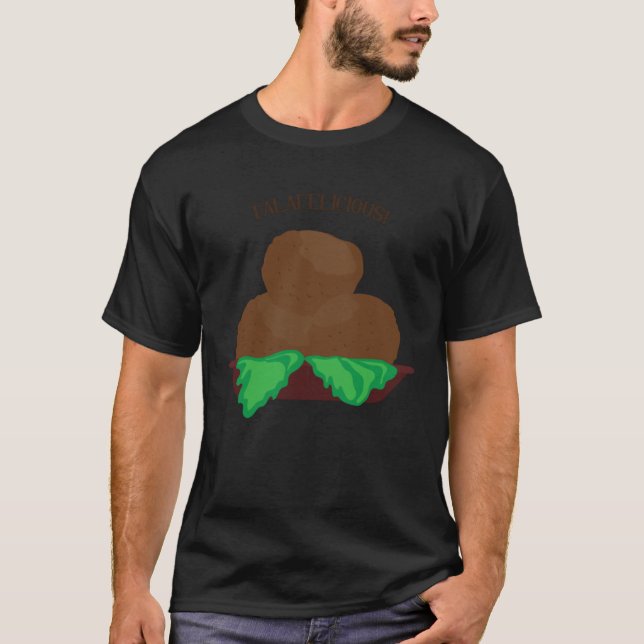T-shirt Falafelicious  Saying Hummus Levantine Falafel (Devant)