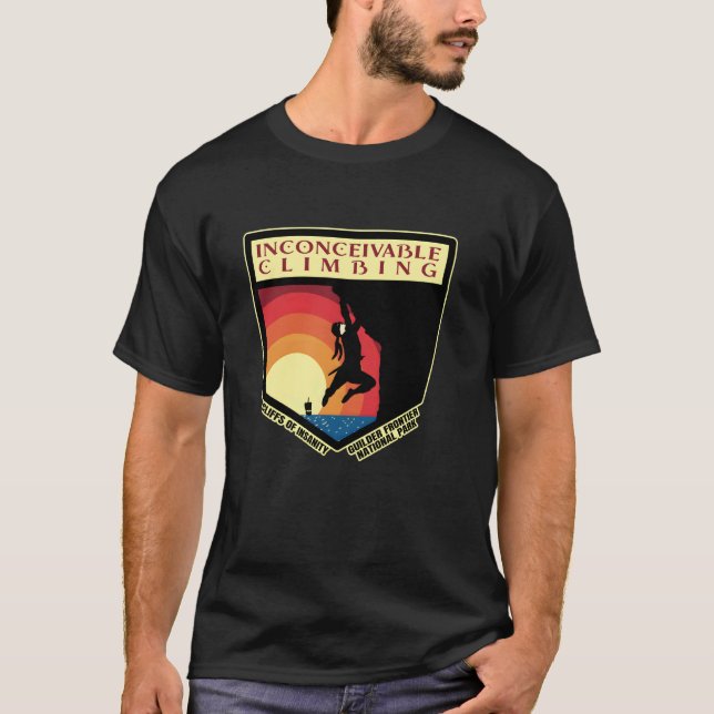 T-shirt Falaise d'escalade inconcevable de la folie Guilde (Devant)