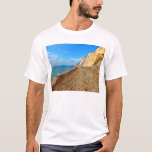 T-shirt Falaises colorées et plage à Alum Bay