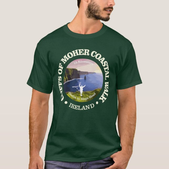 T-shirt Falaises de Moher Coastal Walk (rd) (Devant)