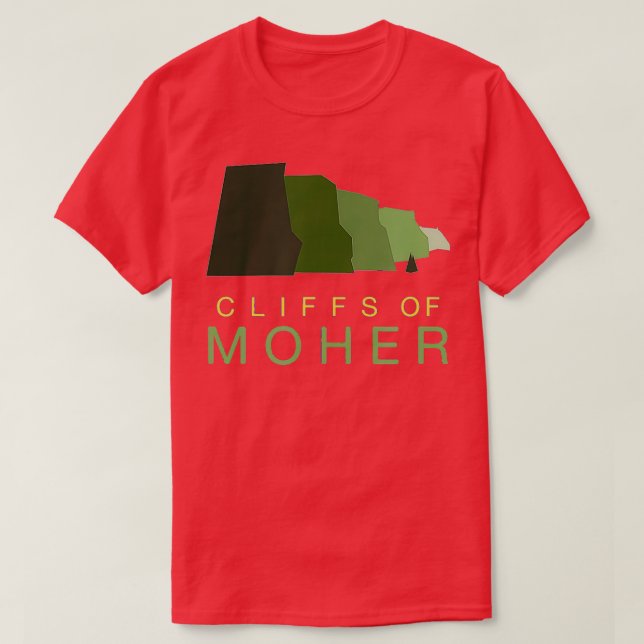 T-shirt Falaises de Moher Modern Irlande Irlande (Design devant)