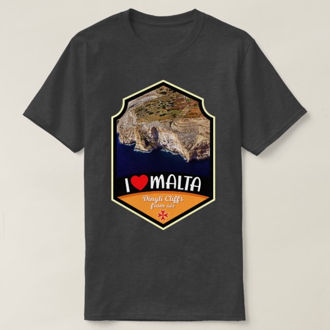 T-shirt Falaises Dingli De Malte De Airliner (Design devant)