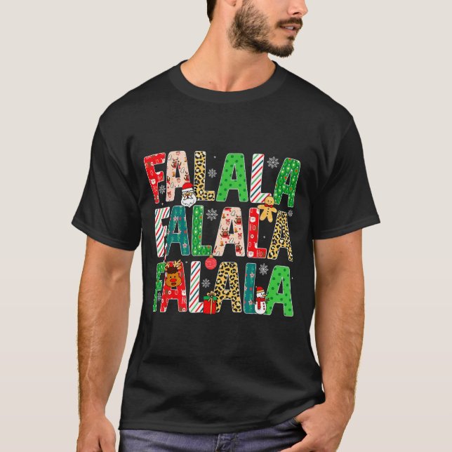 T-shirt Falala Christmas Merry And Bright Christmas Ginger (Devant)