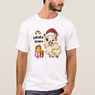 T-shirt Falala Llama Noël drôle
